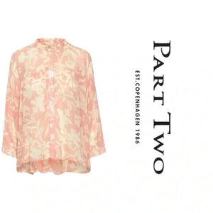 Part Two Nila Long Sleeve Ruffled Blouse  Floral